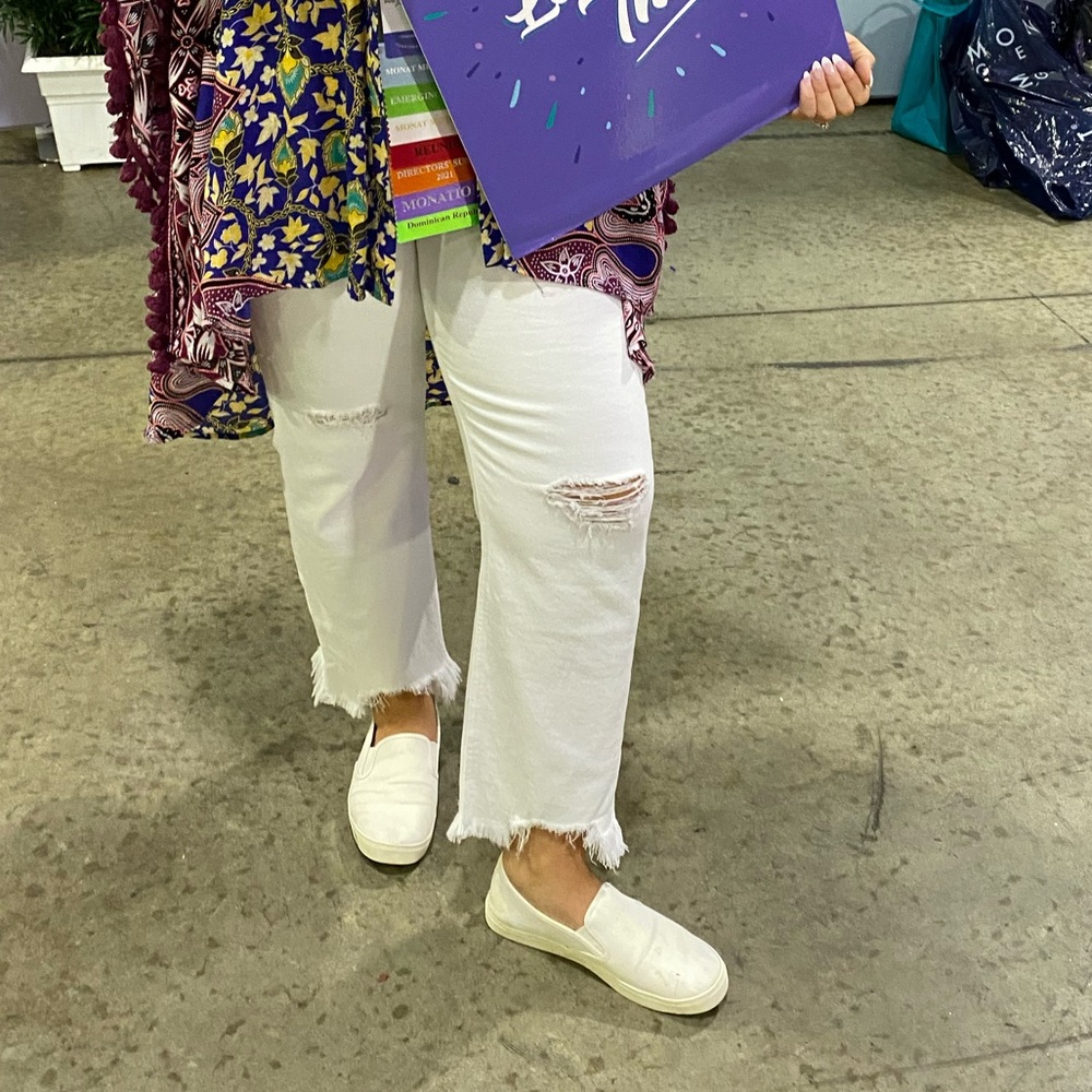 Loft White Jeans